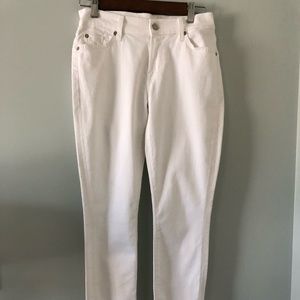 7 For All Mankind White Skinny Jeans